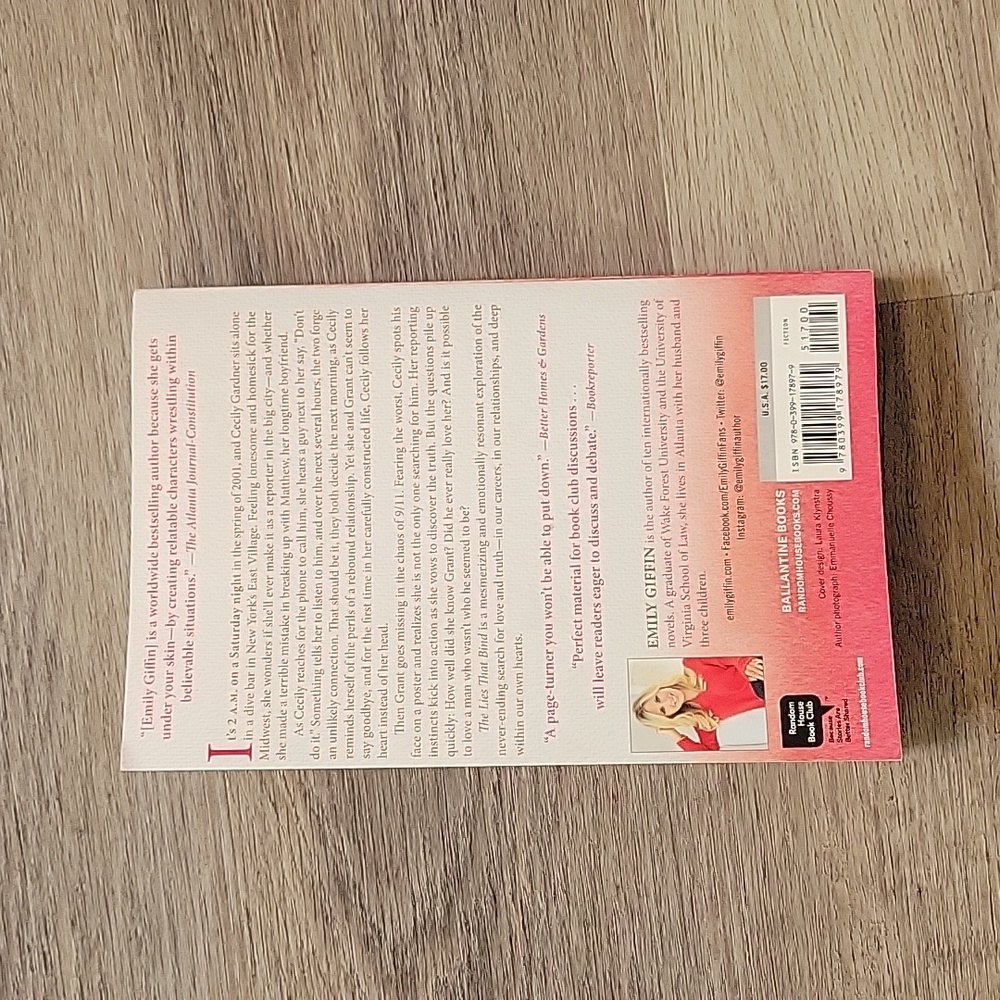 The Lies That Bind by Emily Griffin paperback Book - Picture 2 of 2
